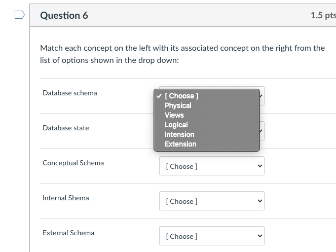 Solved these are the options for each of these find the | Chegg.com