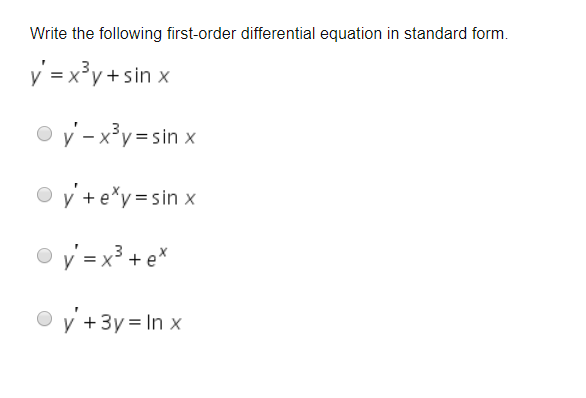 Solved Write the following first-order differential equation | Chegg.com