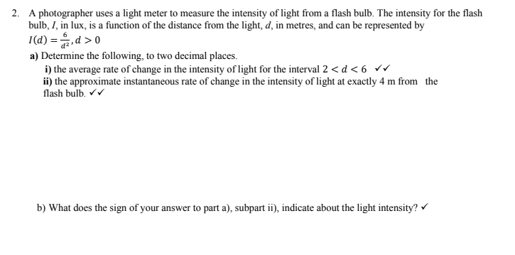 Solved 2. A photographer uses a light meter to measure the | Chegg.com