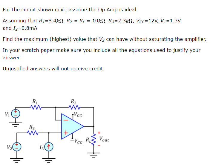 Solved For The Circuit Shown Next, Assume The Op Amp Is | Chegg.com