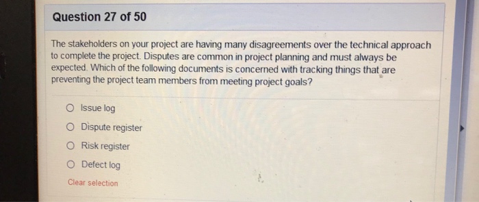 Solved Question 21 of 50 You are the project manager for a | Chegg.com