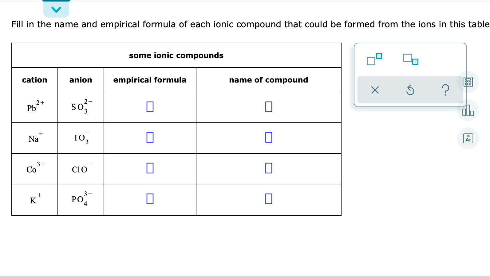 solved-very-imp-fill-in-the-name-and-empirical-formula-chegg