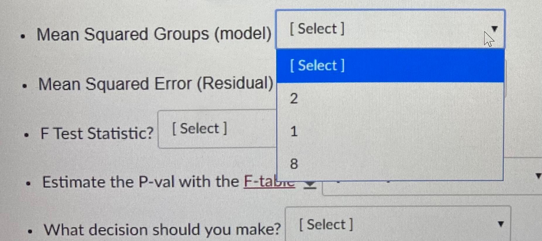 Solved Fill out the rest of the following ANOVA table for a | Chegg.com