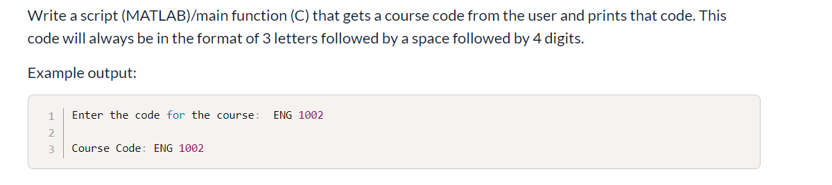 Solved Write a script (MATLAB)/main function (C) that gets a | Chegg.com