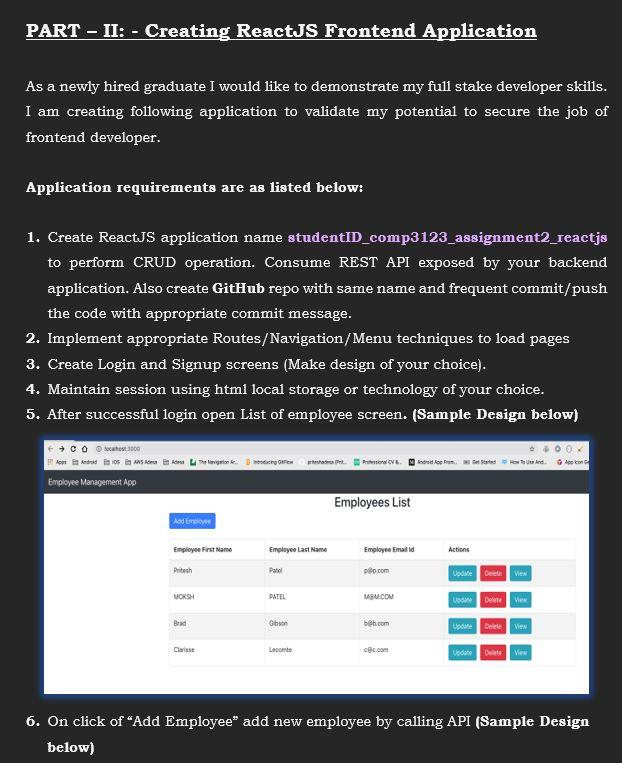 Solved Creating NodeJS/Express/MongoDB Application Refer 