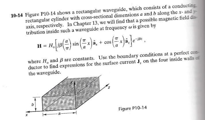 [solved] 10 14 Figure P10 14 Shows A Rectangular Waveguid