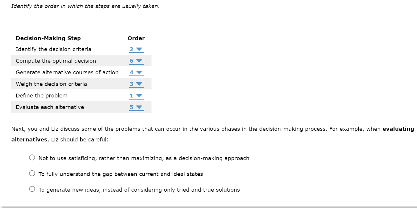 Solved Identify the order in which the steps are usually | Chegg.com
