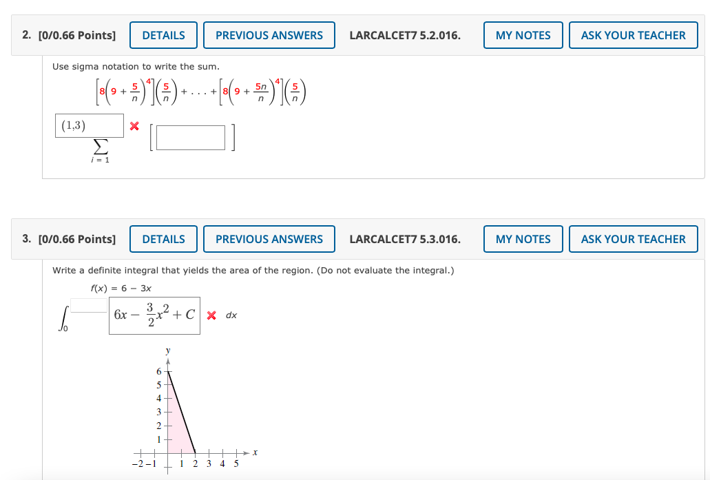 Solved 2. [0/0.66 Points] DETAILS PREVIOUS ANSWERS | Chegg.com