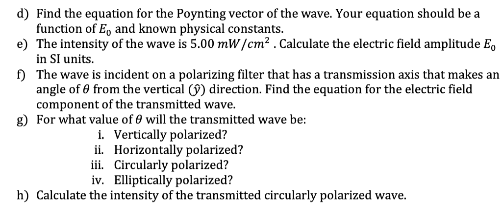 Solved Please help with all parts! This is for optical and | Chegg.com