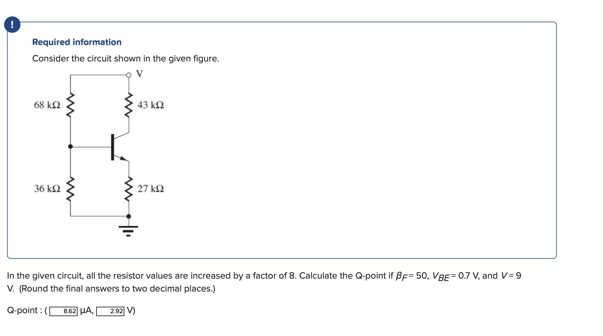 Solved Required information Consider the circuit shown in | Chegg.com