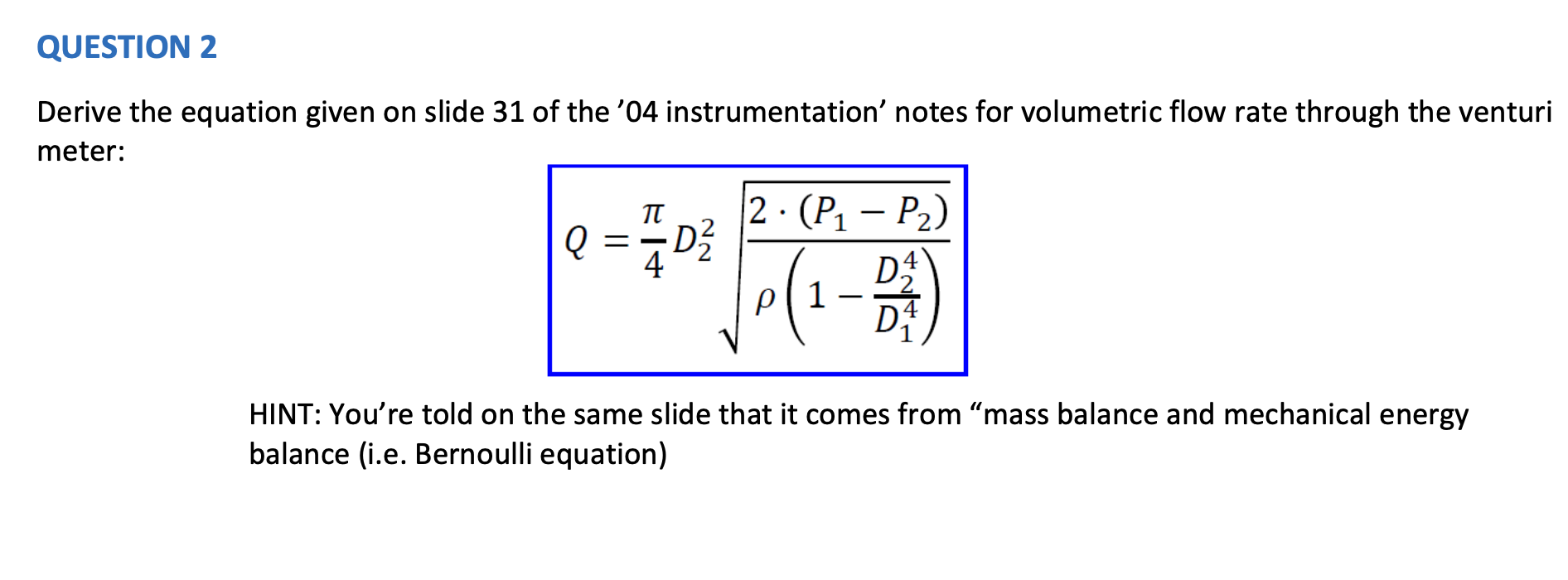 Solved THE EQUATION YOU NEED TO DERIVE IS THE ONE GIVEN IN | Chegg.com