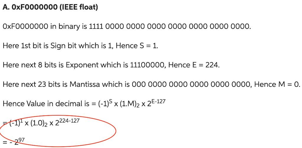 Solved COMPUTER SCIENCE IEE FLOAT Hello, can you | Chegg.com