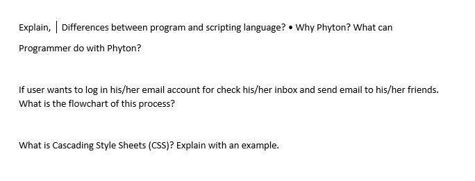 Solved Explain, Differences between program and scripting | Chegg.com
