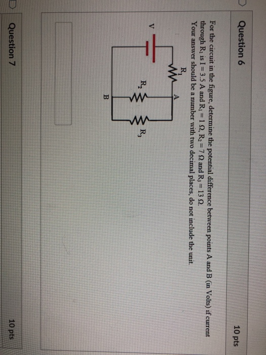 Solved Question 6 10 pts For the circuit in the figure, | Chegg.com