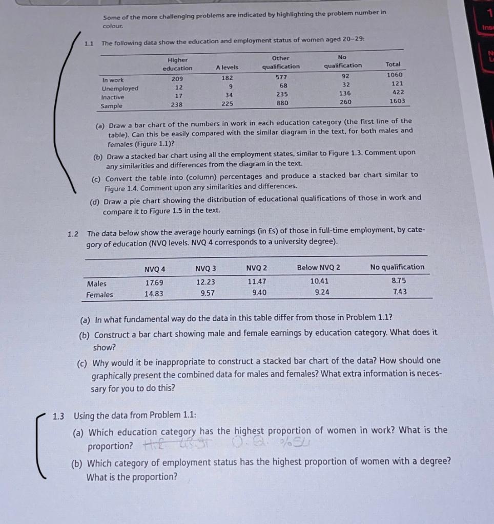 Solved Some of the more challenging problems are indicated | Chegg.com