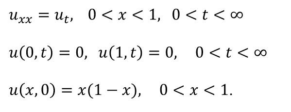 Solved Uxx = Ut, 0