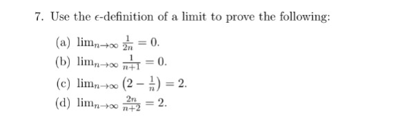 Solved Use the E-definition of a limit to prove the | Chegg.com