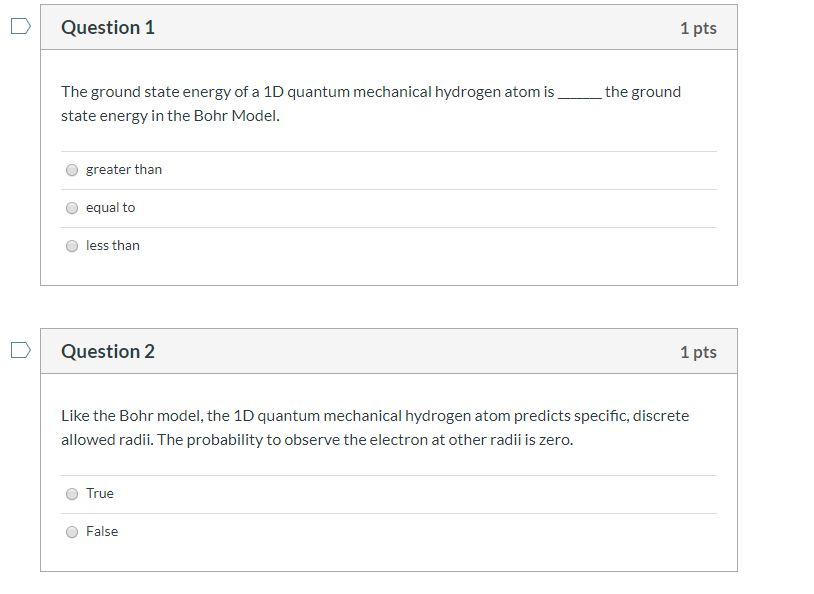 Solved Question 1 1 pts the ground The ground state energy | Chegg.com