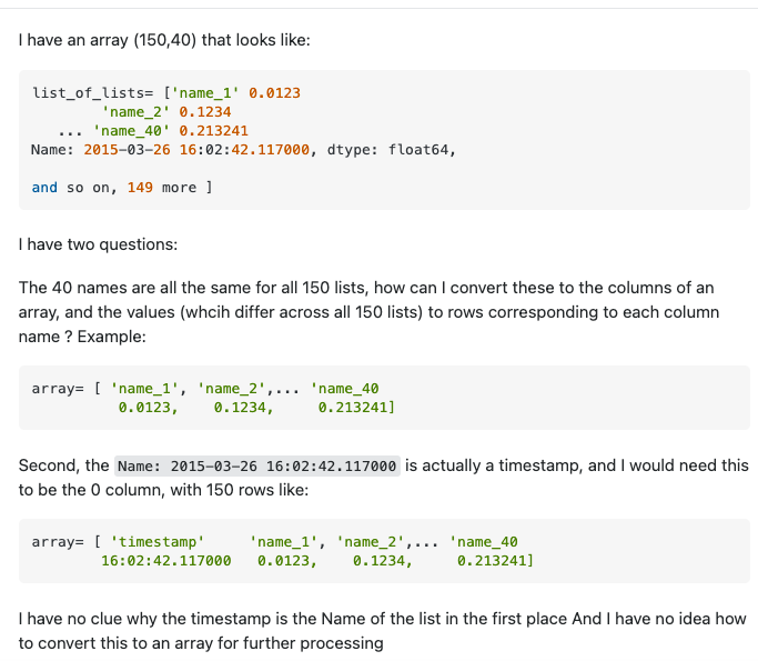 Solved I have an array (150,40) that looks like: | Chegg.com