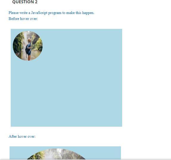 Solved QUESTION 2 Please write a JavaScript program to make | Chegg.com