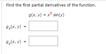 Solved Find the first partial derivatives of the function. | Chegg.com