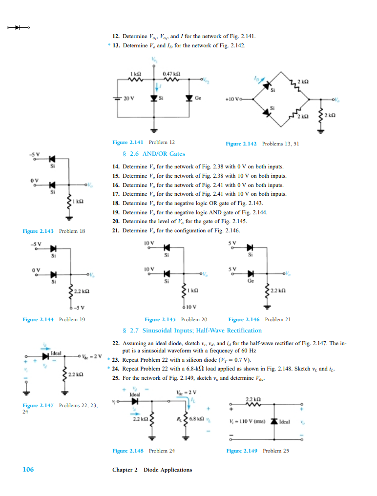 Solved 12. Determine Vo1,Vo2, and I for the network of Fig. | Chegg.com