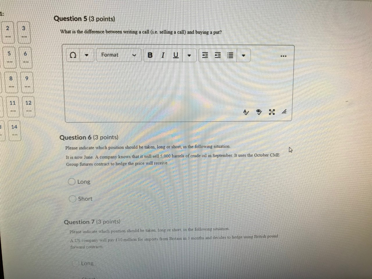 Solved Question 5 (3 points) 2 What is the difference | Chegg.com
