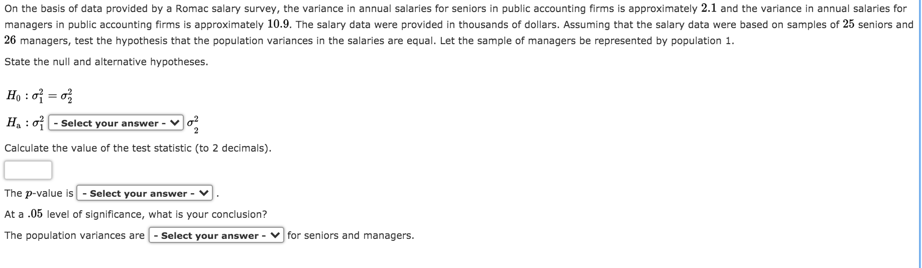 Solved On the basis of data provided by a Romac salary