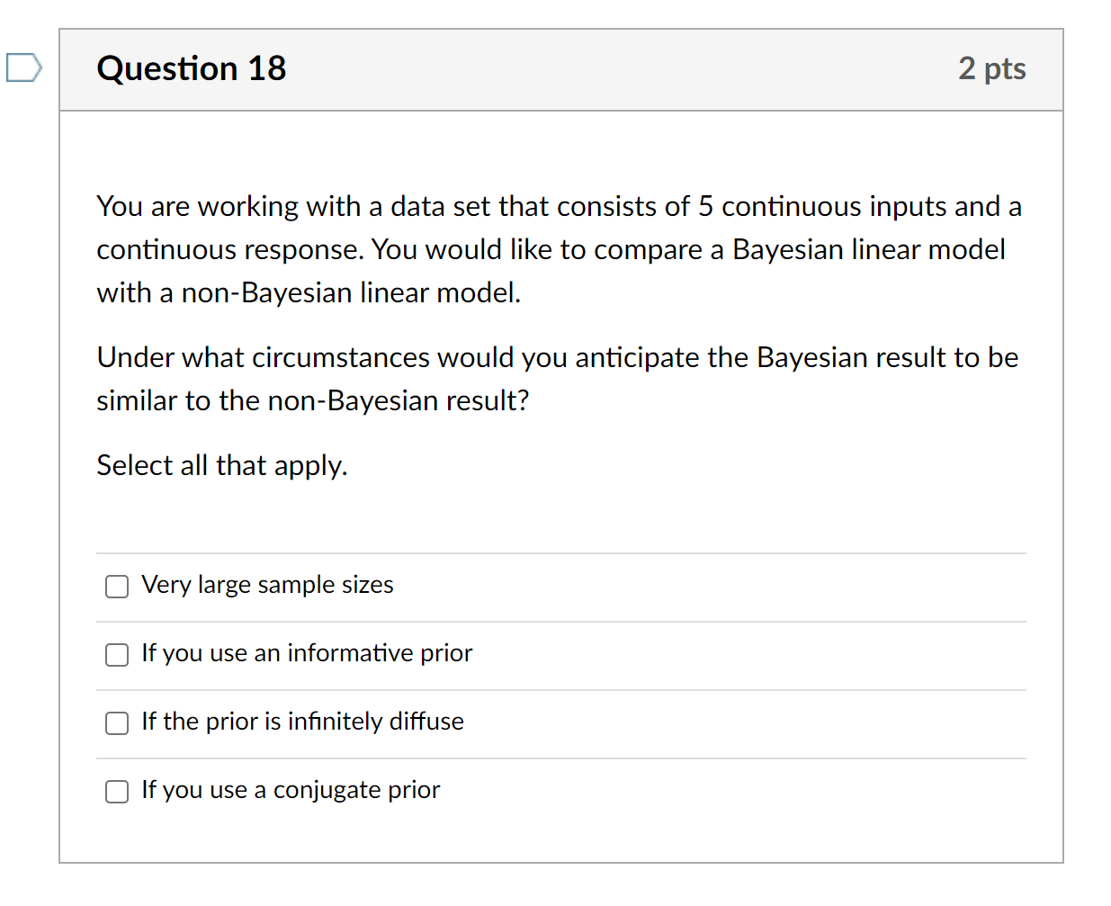 Solved Question 18 2 pts You are working with a data set | Chegg.com