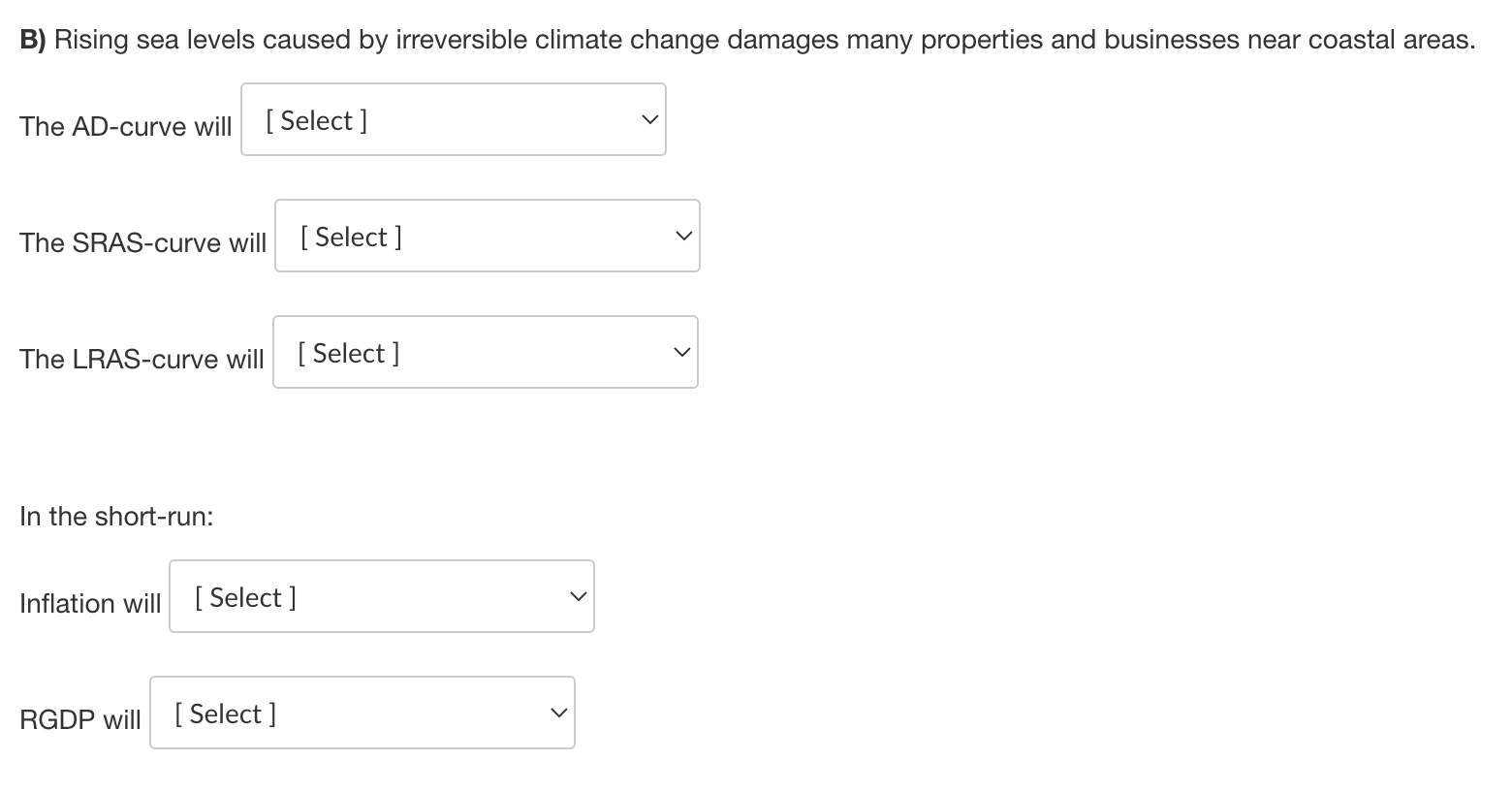 Solved Please choose from the following options for each | Chegg.com