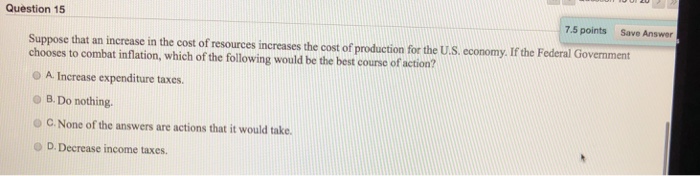Solved Question 15 7.5 points Save Answer Suppose that an | Chegg.com