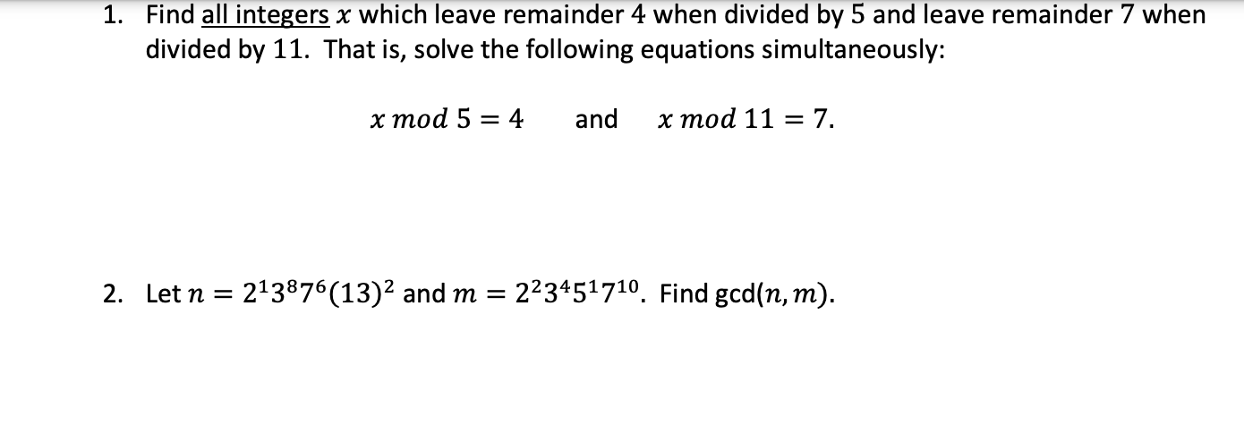 solved-1-find-all-integers-x-which-leave-remainder-4-when-chegg