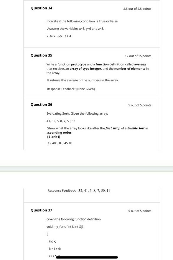 Solved Question 30 2.5 out of 2.5 points A while loop is a | Chegg.com