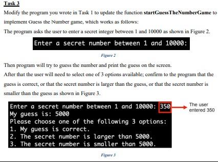 Solved Task 3 Modify the program you wrote in Task 1 to | Chegg.com