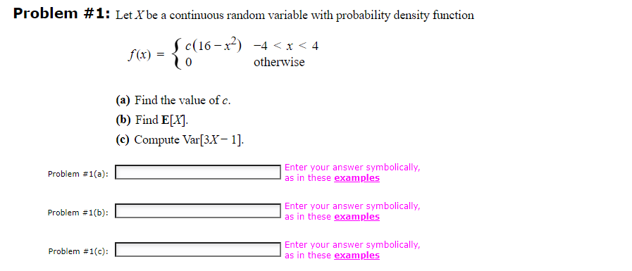 Solved Problem #1: Let X be a continuous random variable | Chegg.com