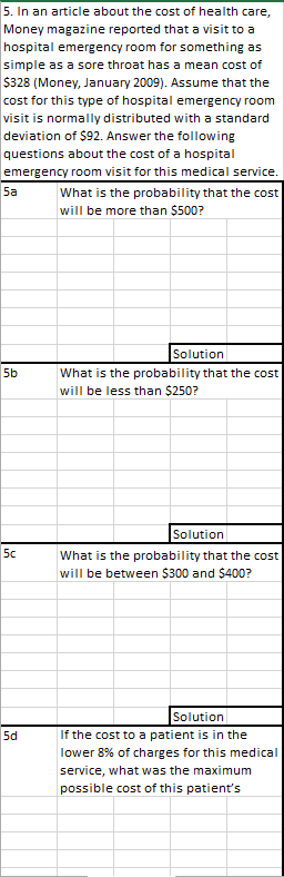 Solved 5 In An Article About The Cost Of Health Care Mo