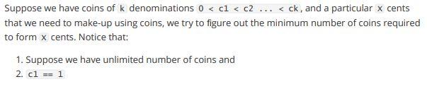 Solved Finding the minimum number of coins for change can be | Chegg.com