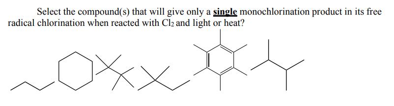 Solved Select the compound(s) that will give only a single | Chegg.com