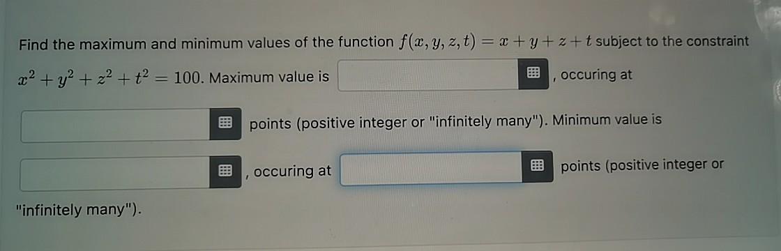 Solved Find The Maximum And Minimum Values Of The Function | Chegg.com