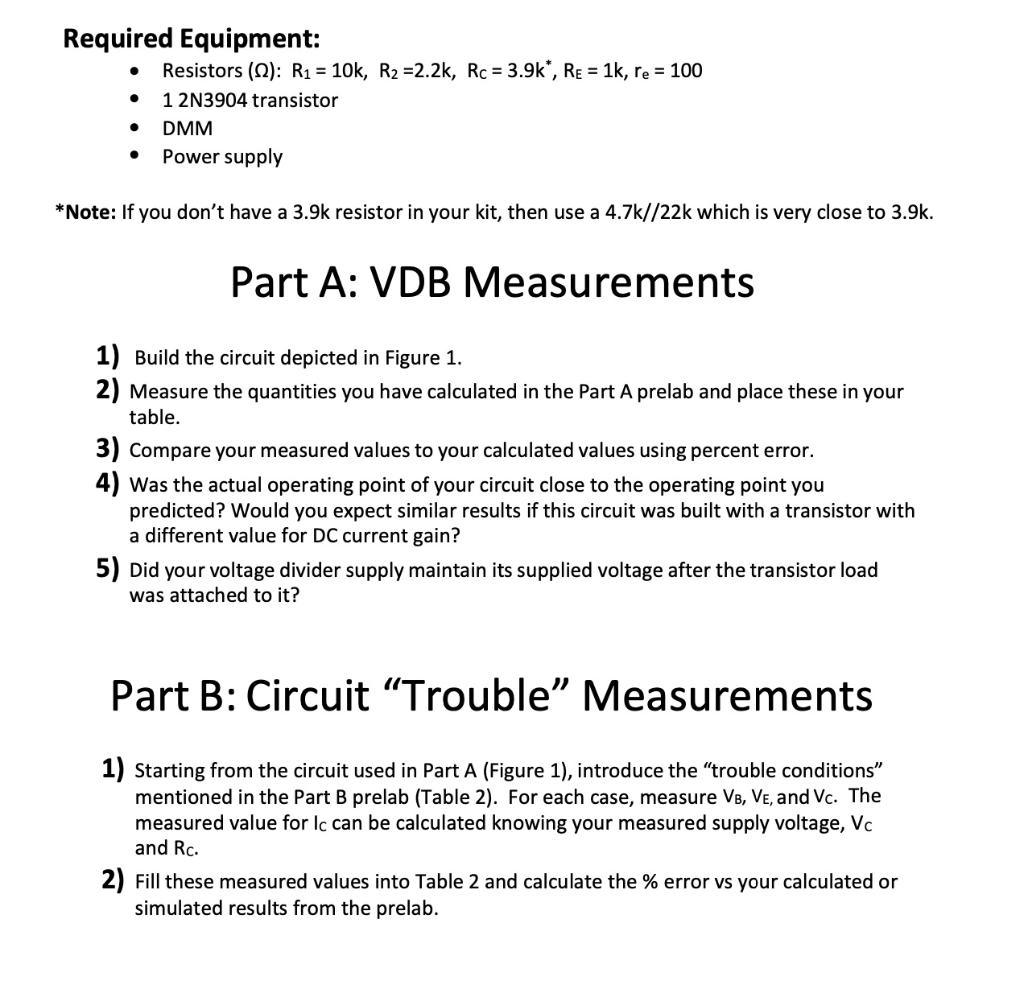 Solved Voltage Divider Bias With the basebiased