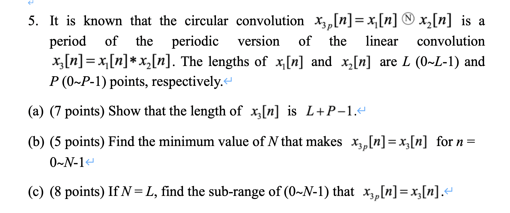 Solved 5. It is known that the circular convolution | Chegg.com