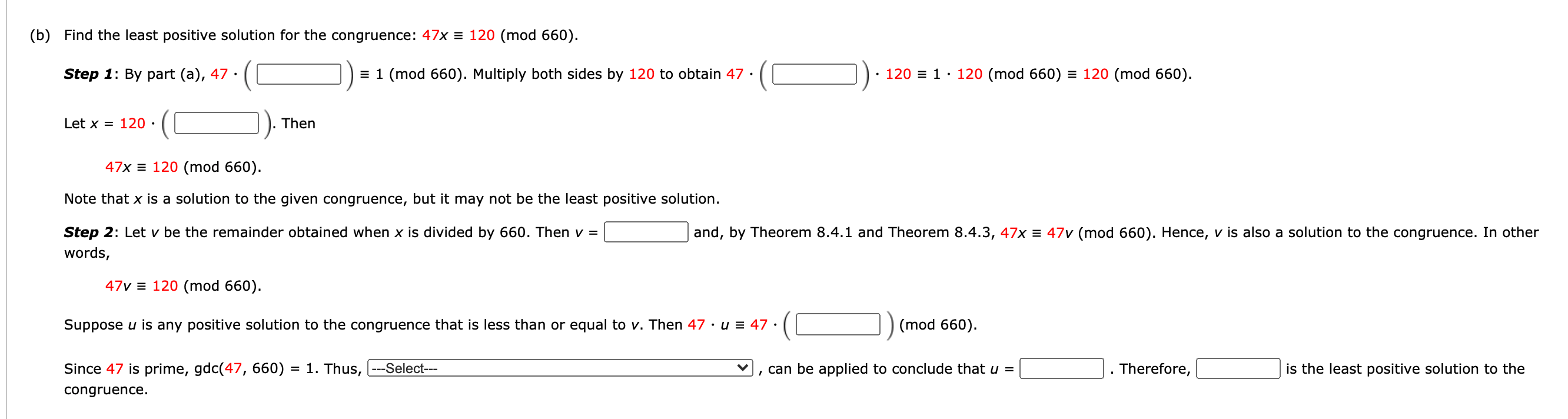 SOLVED: Find An Inverse For 47 Modulo First, Use The, 59% OFF