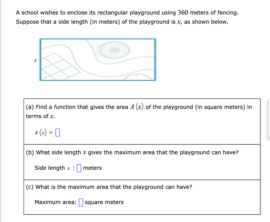 Solved A school wishes to enclose its rectangular playground