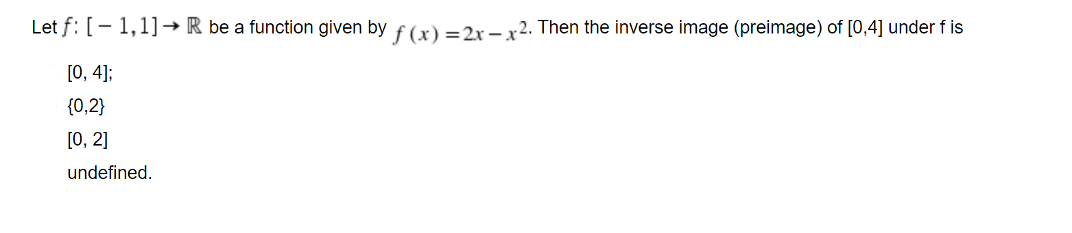 Solved Let ƒ: [ − 1, 1] → R Be A Function Given By F (x) = | Chegg.com