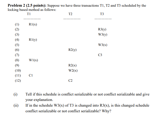 Solved Problem 2 (2.5 Points): Suppose We Have Three | Chegg.com