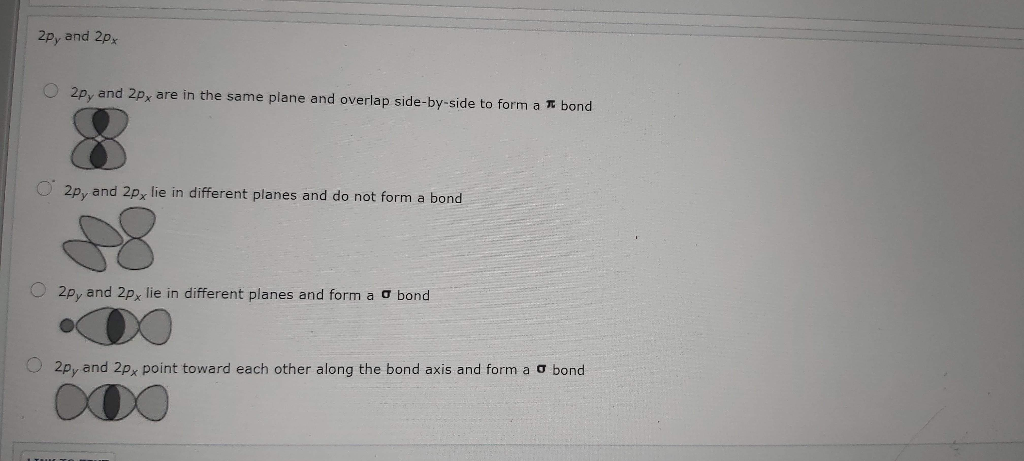 Solved Decide if the following pairs of orbitals overlap to | Chegg.com