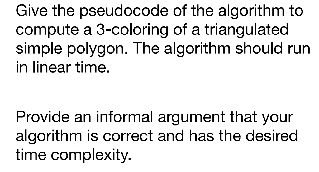 Solved Give the pseudocode of the algorithm to compute a | Chegg.com