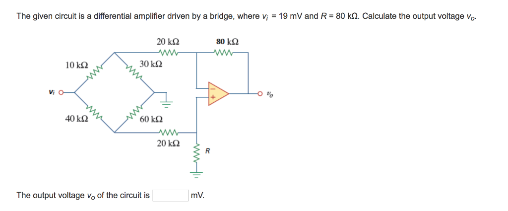 Solved Determine The Output Voltage Vo In The Op Amp Circuit | Chegg.com