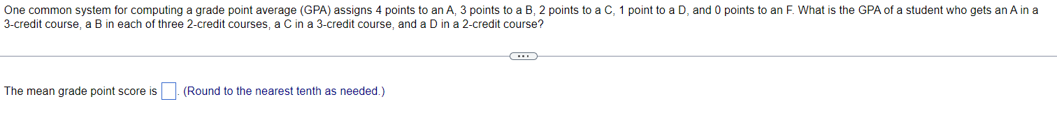 Solved 3-credit course, a B in each of three 2-credit | Chegg.com