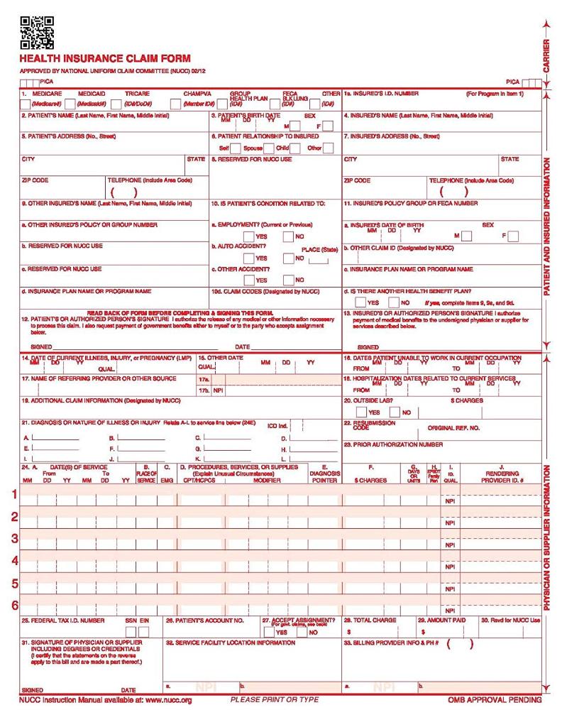 Use this CMS-1500 form. Read the scenario for | Chegg.com